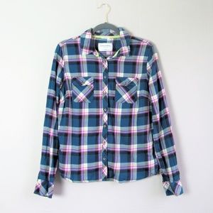 Aeropostale blue plaid button down shirt
